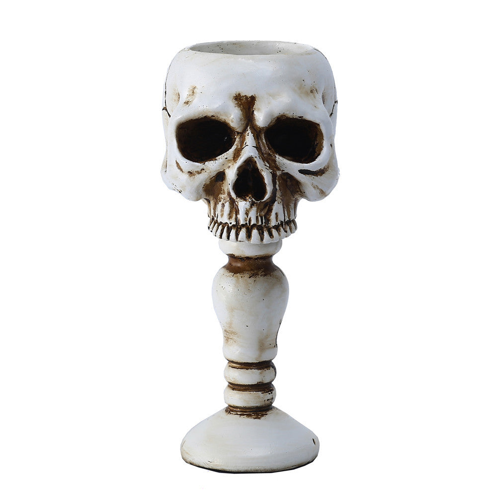 Gothic Skull Halloween Decoration – Spooky Tabletop Ornament