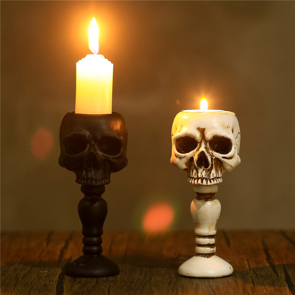 Gothic Skull Halloween Decoration – Spooky Tabletop Ornament