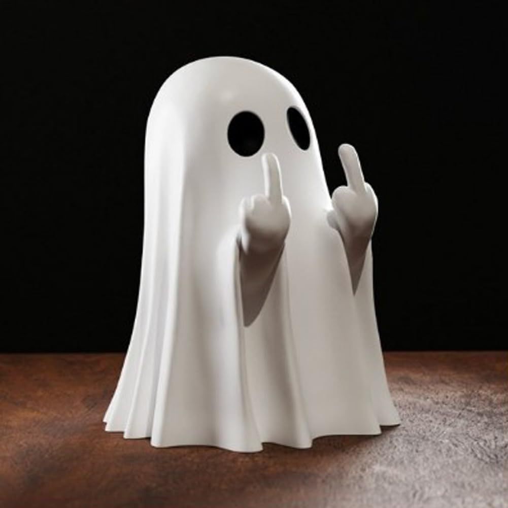 Cute Halloween Ghost Figurine – Mini Spooky Table Decor