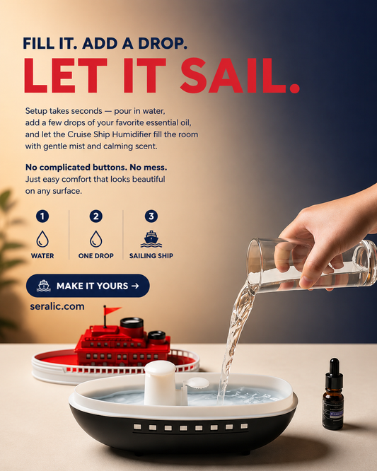 Cruise Ship Cool Mist Humidifier | The Décor Piece That Mists, Glows & Diffuses