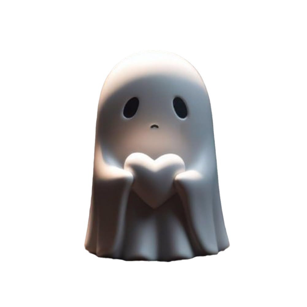 Cute Halloween Ghost Figurine – Mini Spooky Table Decor